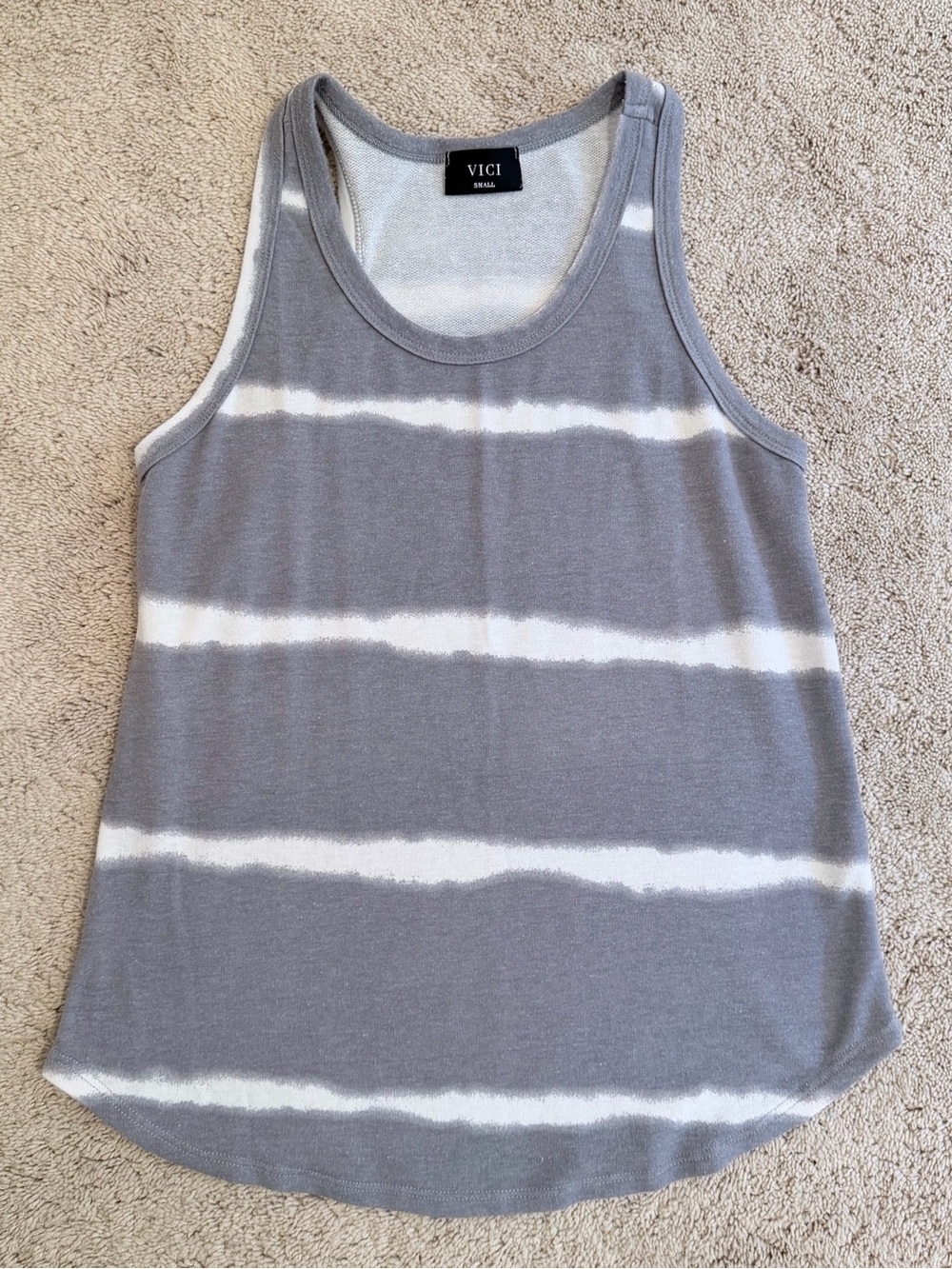 VICI Gray White Tie Dye Tank Top Size S Small